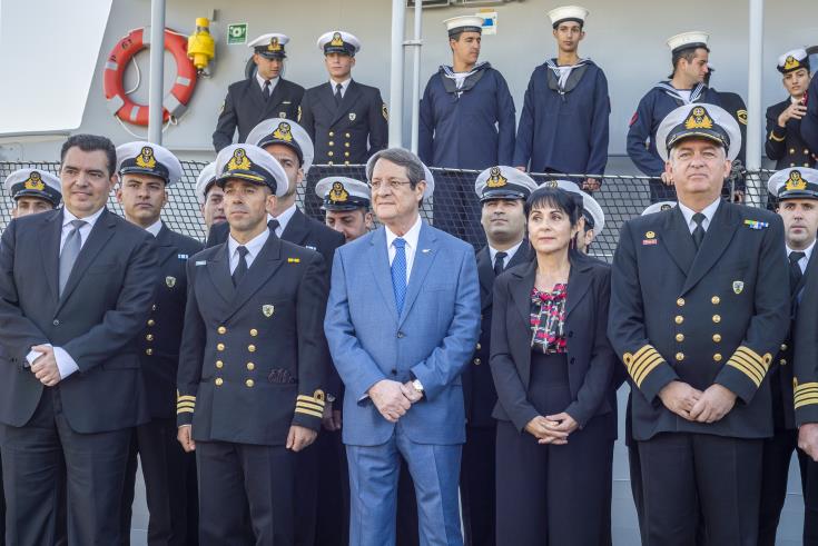ΜΑΡΙ: Παραδόθηκε το πλοίο «Αρχιπλοίαρχος Ανδρέας Ιωαννίδης» στην παρουσία του Προέδρου